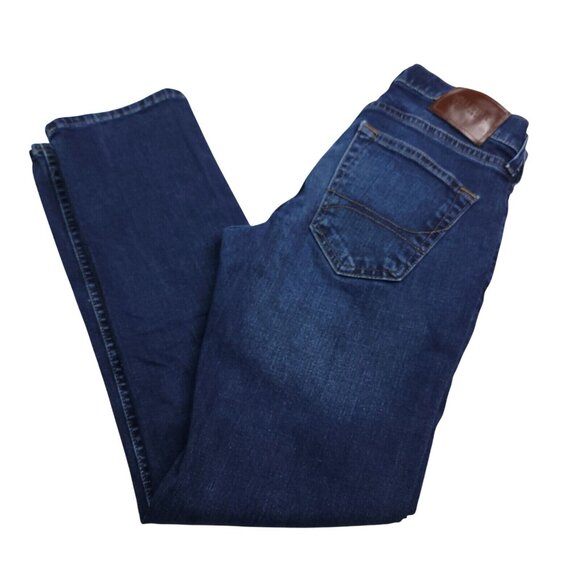 Hollister Mens Epic Flex Slim Straight Jeans 26X28 Stretch Dark Wash Hemmed - Picture 1 of 8